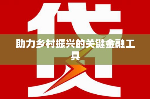 开封助力乡村振兴的关键金融工具