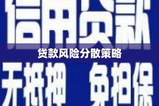开封贷款风险分散策略