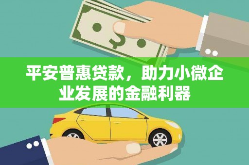 开封平安普惠贷款，助力小微企业发展的金融利器